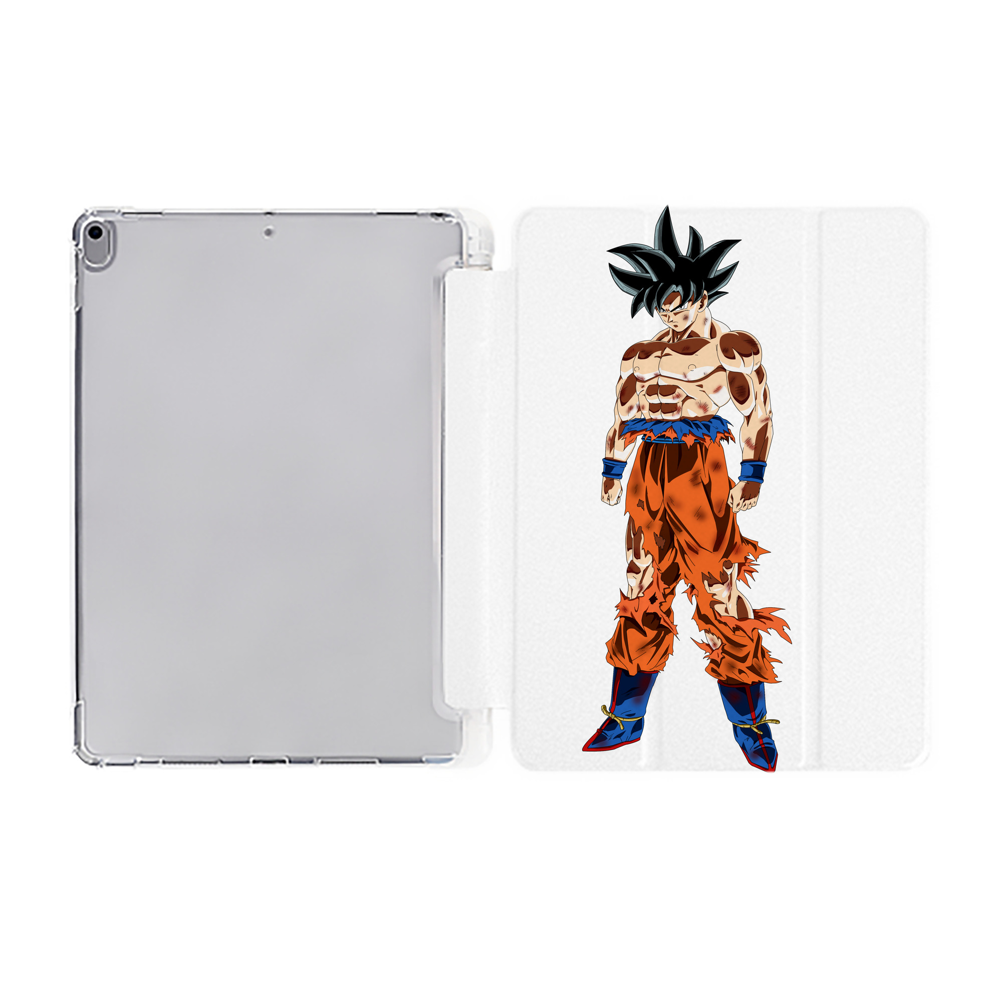 （画像用） ドラゴンボール 孫悟空（そん ごくう）Son Goku カカロット DRAGON BALL Kakarotto IPad ケース ペン収納付き 三つ折りスタンド PUレザー×シリコン 対応機種9.5/10.5/10.9インチ